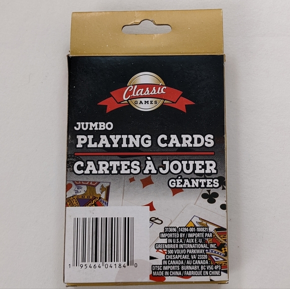 New 1 Deck of Jumbo Size Playing Cards - Picture 2 of 6